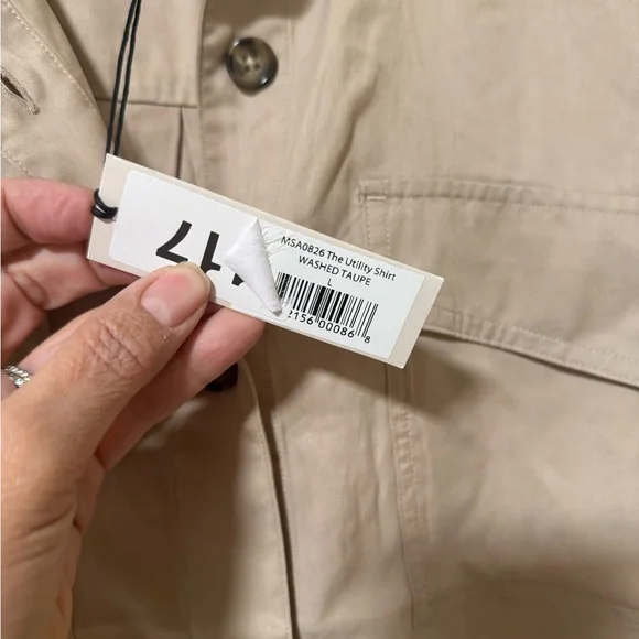 Martha Stewart Women's Beige Button Down Shirt - Picture 5 of 6